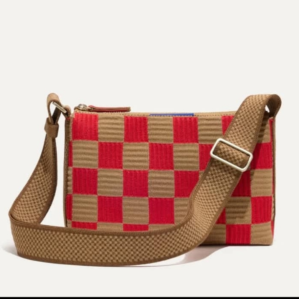 Nwt Rothy's Casual Crossbody Checker Red